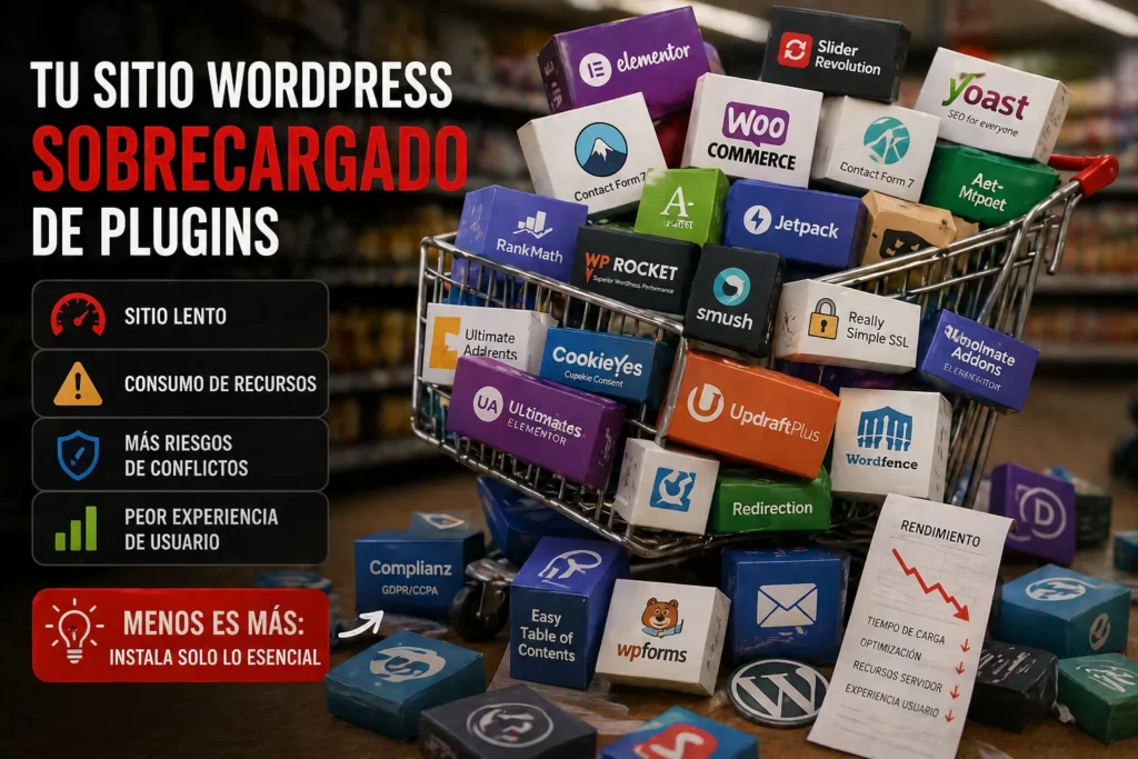 Demasiados plugins instalados en WordPress